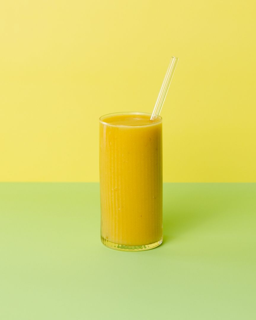 Healthy smoothie made with Reboot ready-to-blend pack